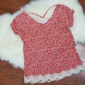 Floral Strap back blouse